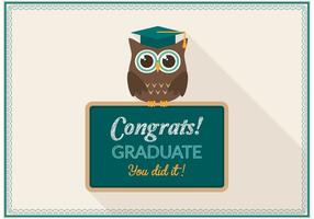 Free Graduation Owl Card Vector