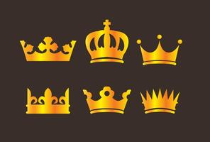 Gold Crown Logo Vectors