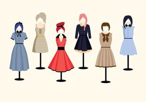 Old Style Clothes Vectors