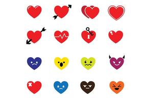 Hearts Icons vector