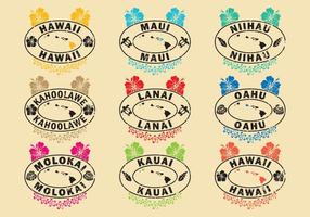 Hawaiian Stamps vector