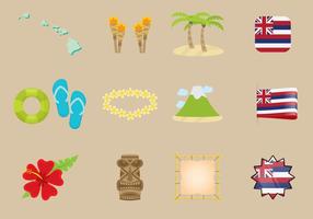 Hawaiian Icons vector