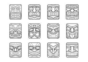 Hawaii Tiki Mask Vector Pack