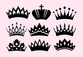 Vector Icons Of Crowns