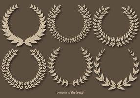 Wreath Crowns Vector Set