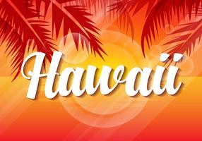 Free Hawaii Sunset Vector Illustration