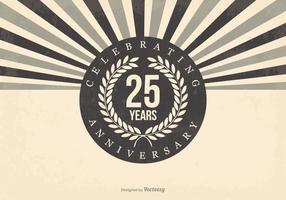 Retro 25th Anniversary Illustration vector