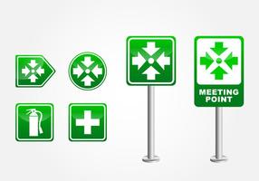 Meeting Point Sign vector