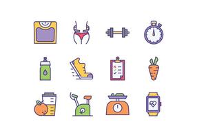 Free Diet Program Icons vector