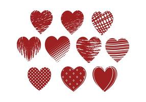 Free Vector los corazones del Grunge