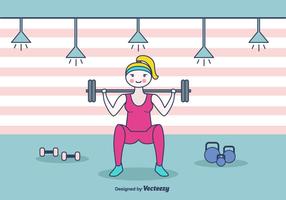 Squat Workout Vector Background