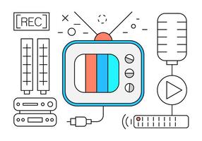 Free Linear Electronics Icons vector