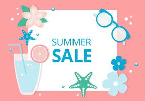 Free Flat Design Vector Summer Sale