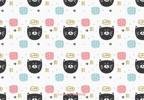 Pretty Cat Pattern Vector