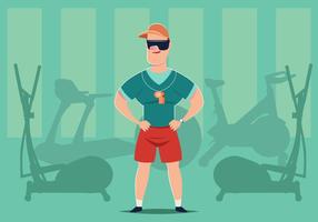 Gym Personal Trainer Vector 