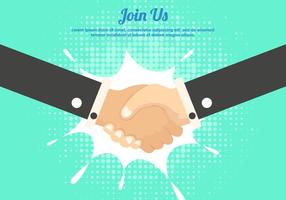 Join Handshake Template Background vector