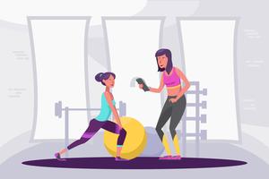 Stylish Fitness Trainer Illustration vector