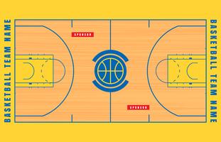 Basketball Court Floor Plan Illustration vector