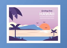 Postcard From Hawaii Vector