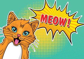 Cat Pop Art vector