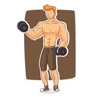 Male Bodybuilder Vector