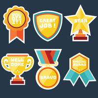 Teacher Award Stickers Vector Pack