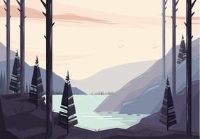 Vector Beautiful Landscape Illustration