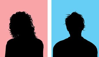 Male and female avatars vector