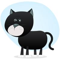 Cartoon Black Cat vector