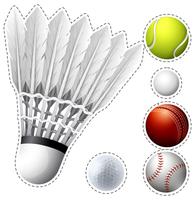 Different types of balls  vector