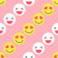 Emoticon seamless pattern, flat design for use as wallpaper or background vector