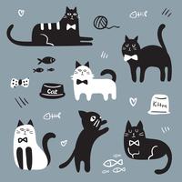 cat character vector design