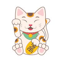 Cute cartoon Manekineko illustration vector