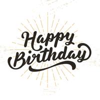 Happy Birthday Lettering Illustration vector