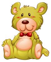 A yellow teddy bear vector