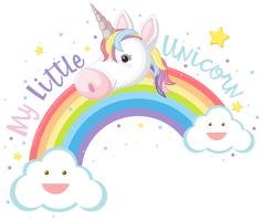 My Little Unicorn and Rainbow vector