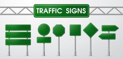 Traffic signs in realistic style Trapped by the road. vector