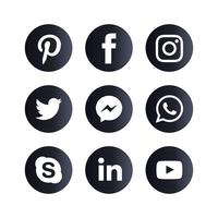 Social media icon set vector