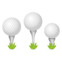 Golf balls isolated on white background vector