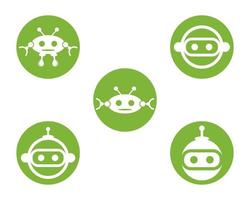 Robot icon set design vector