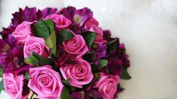 A Bride Holding A Wedding Bouquet video