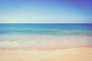 Beautiful sandy beach and sea photo