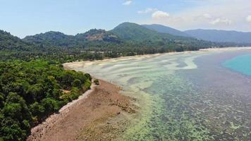 vista aérea da ilha e corais video