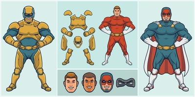 Customizable Superhero Kit vector