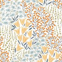 Seamless Pattern with Wild Flowers vector