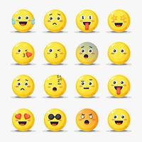 Cartoon emoticon design set vector