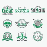 Golf Club Logo Badges vector design templates set