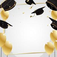 Gold Balloon on Graduation Festivity Background vector