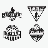 Basketball  Badges Logos vector design templates set