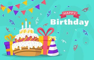 Happy Birthday Greeting Background vector